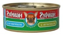 Консервы для щенков Четвероногий ГУРМАН Мясное ассорти с ягненком 0,1 кг.